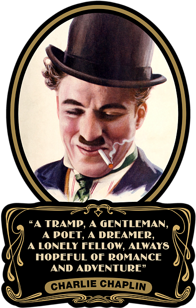 Charlie Chaplin Iconic Portrait PNG