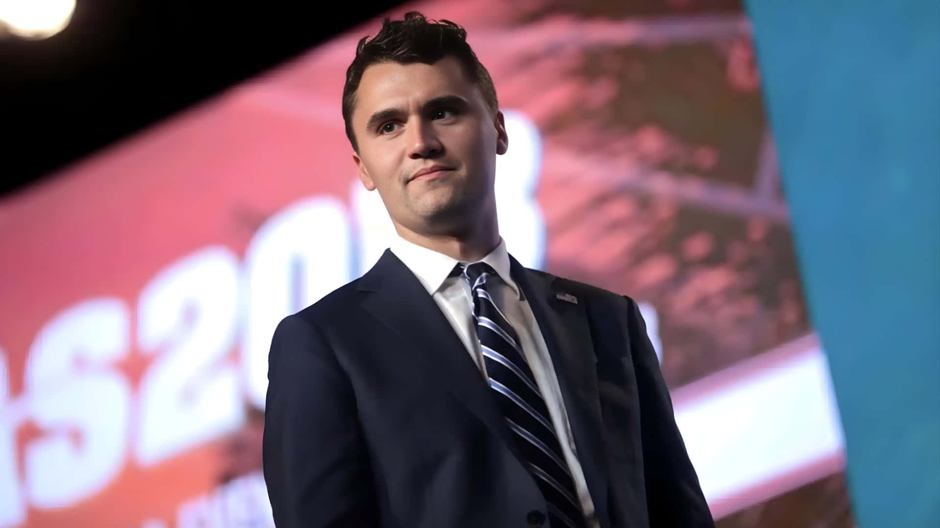 Charlie Kirk Speaking At Event Wallpaper