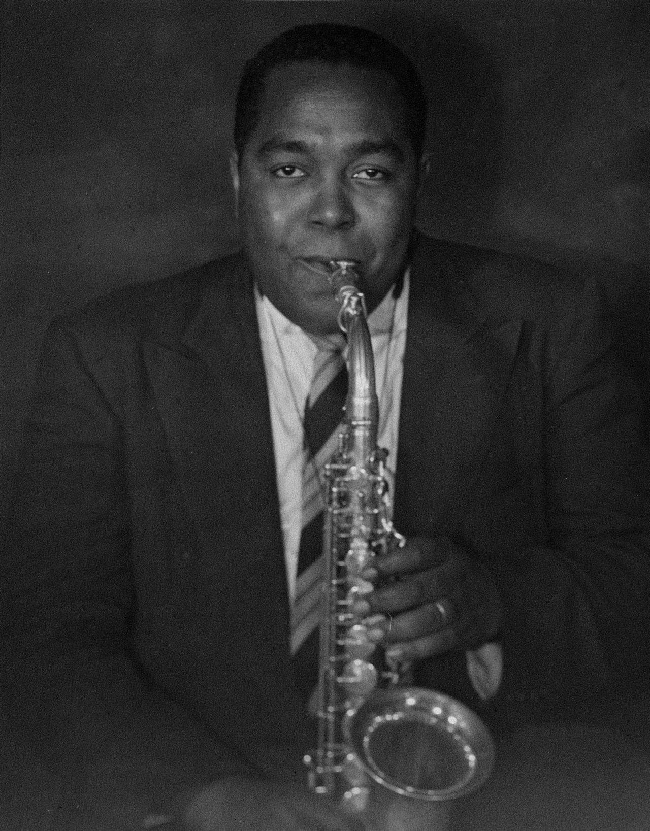 Charlie Parker Playing Saxophone Wallpaper