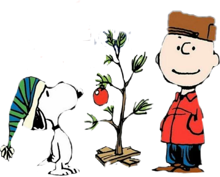 Charlieand Snoopy Admiring Tree PNG