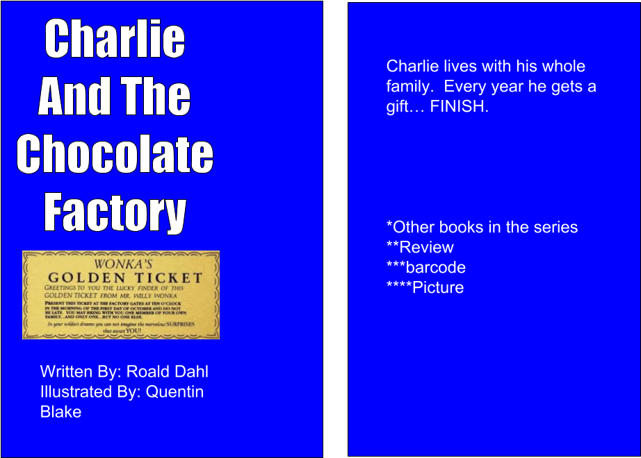 Charlieandthe Chocolate Factory Book Cover PNG