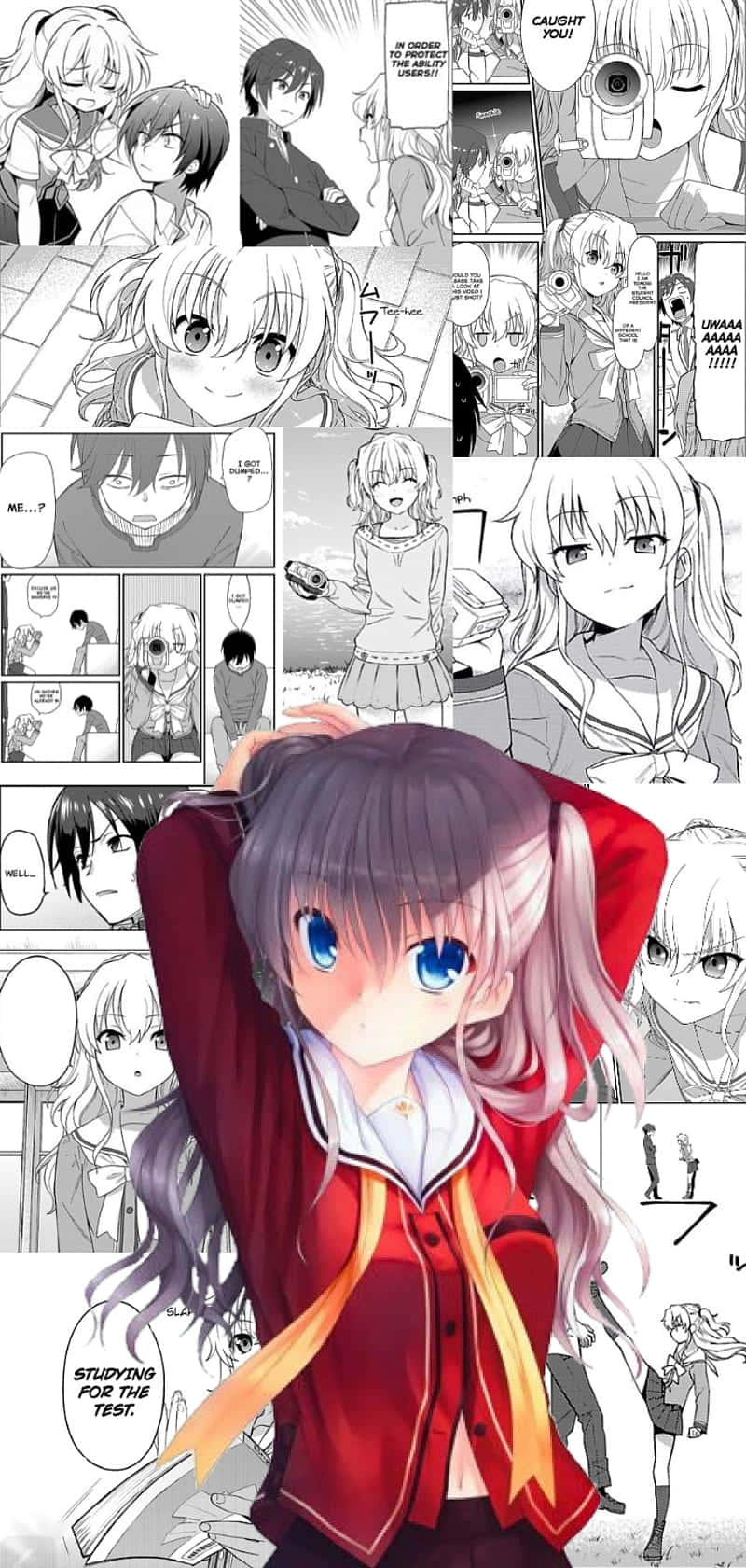 Charlotte Anime Nao In Manga Background