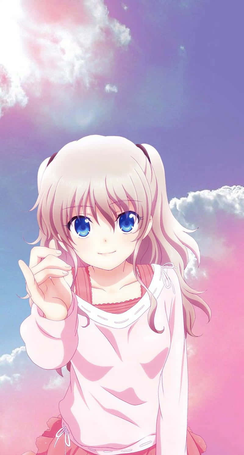Charlotte Anime Nao With Cloud Wallpaper