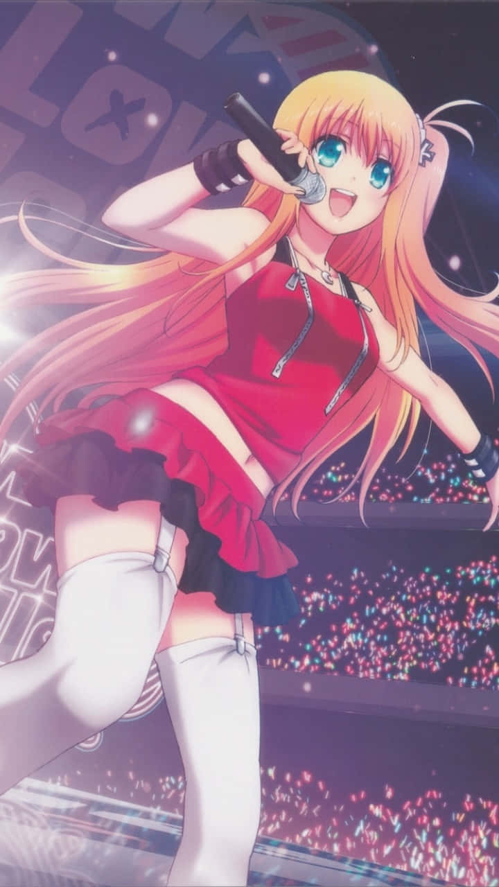 Yusa from Charlotte Anime Singing Wallpaper