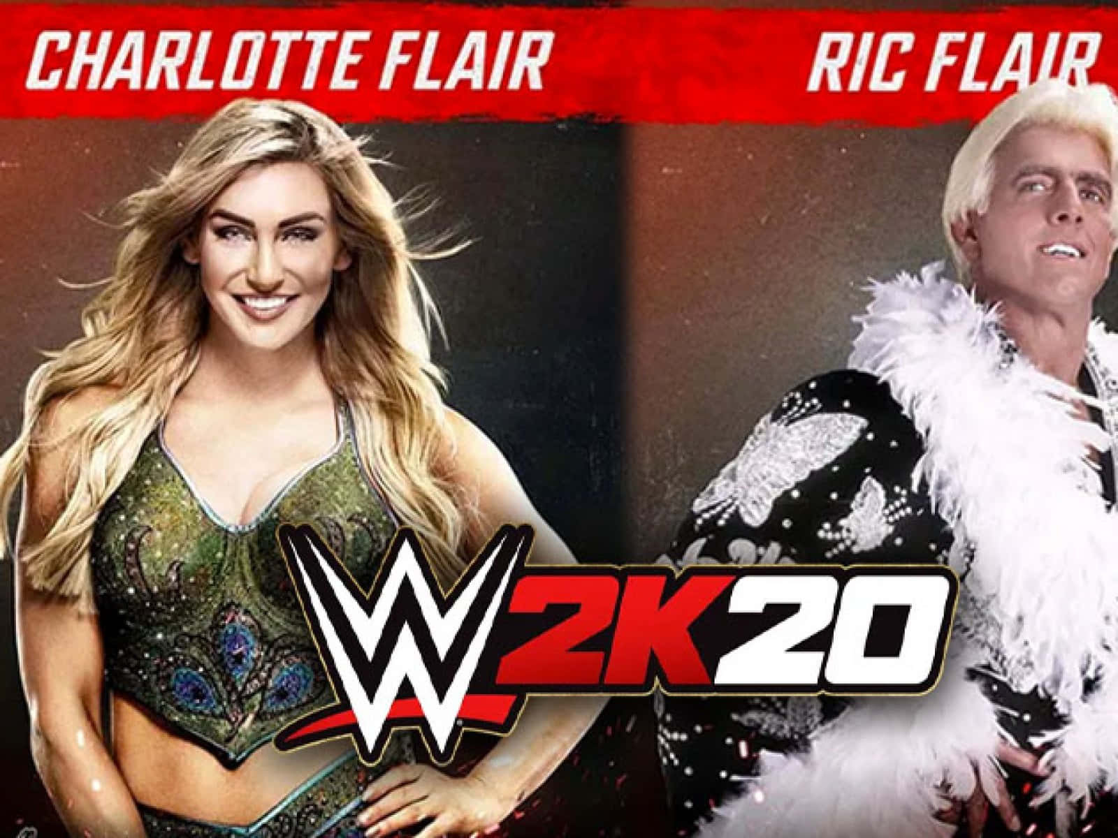 Charlotteflair Med Sin Pappa Ric Flair I Wwe 2020-truppen. Wallpaper