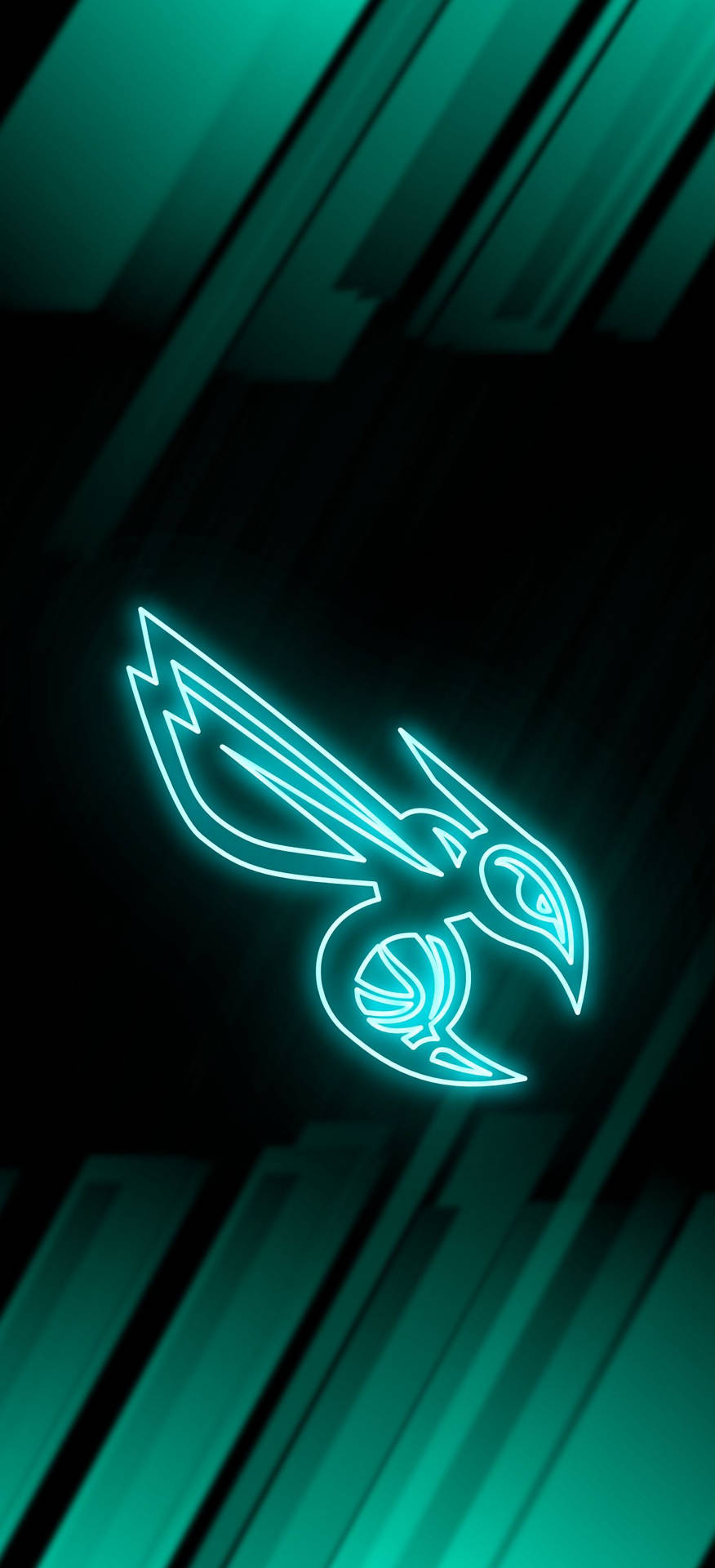 Charlotte Hornets Emblem In Neon Green Wallpaper