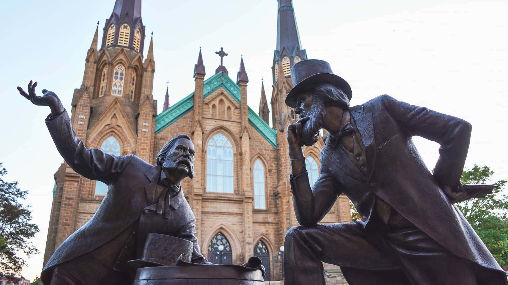 Charlottetown Confederation Debate Sculptures Wallpaper