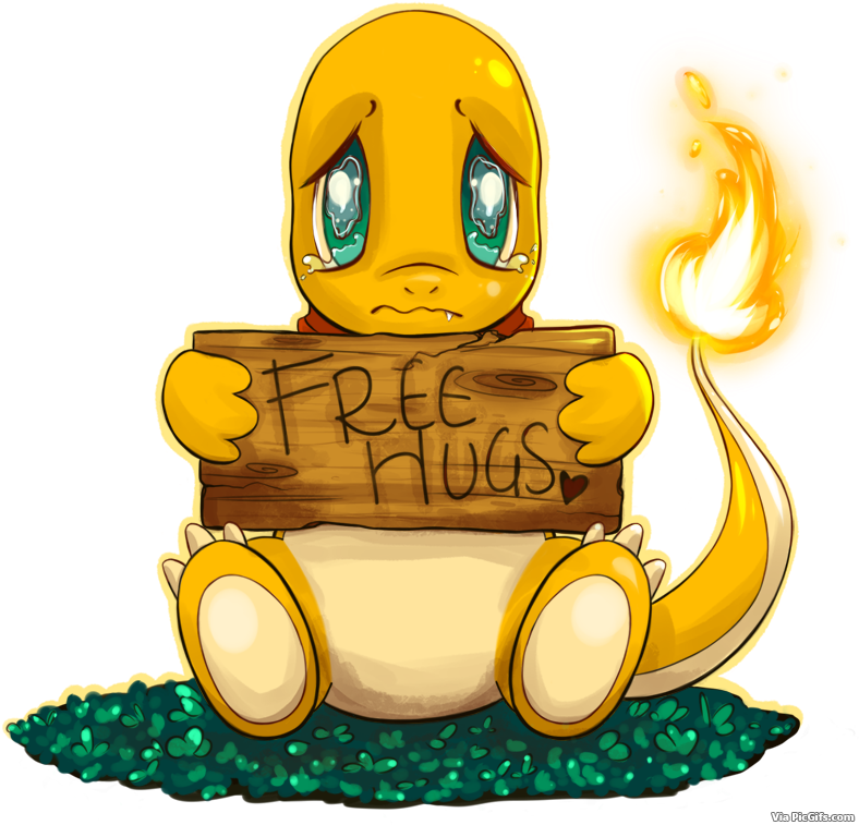 Charmander Free Hugs Sign PNG