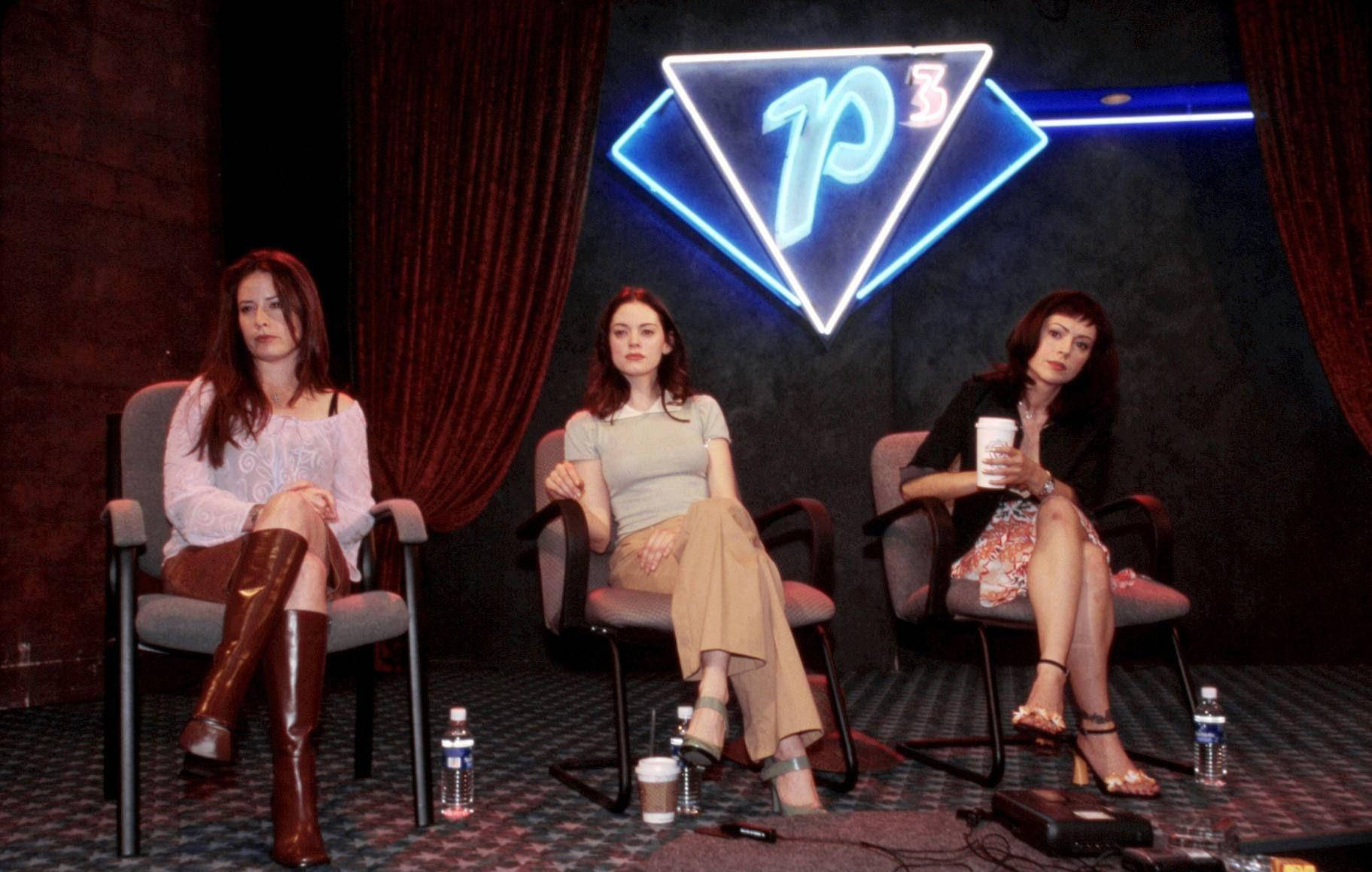 Charmed TV Show - Main Characters During Press Conference Wallpaper