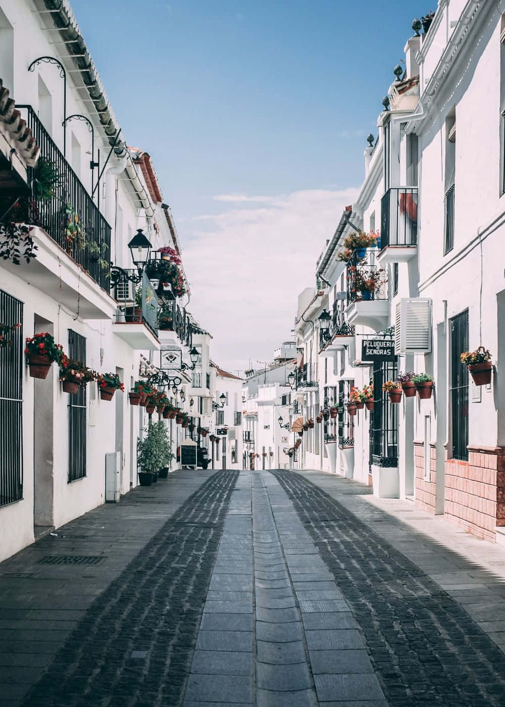 Charming Andalusian Street Spain Wallpaper