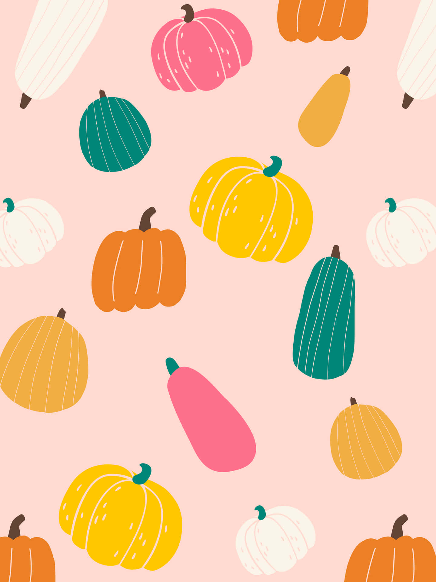 Charming Autumn Vibes With Cute Pumpkin Background