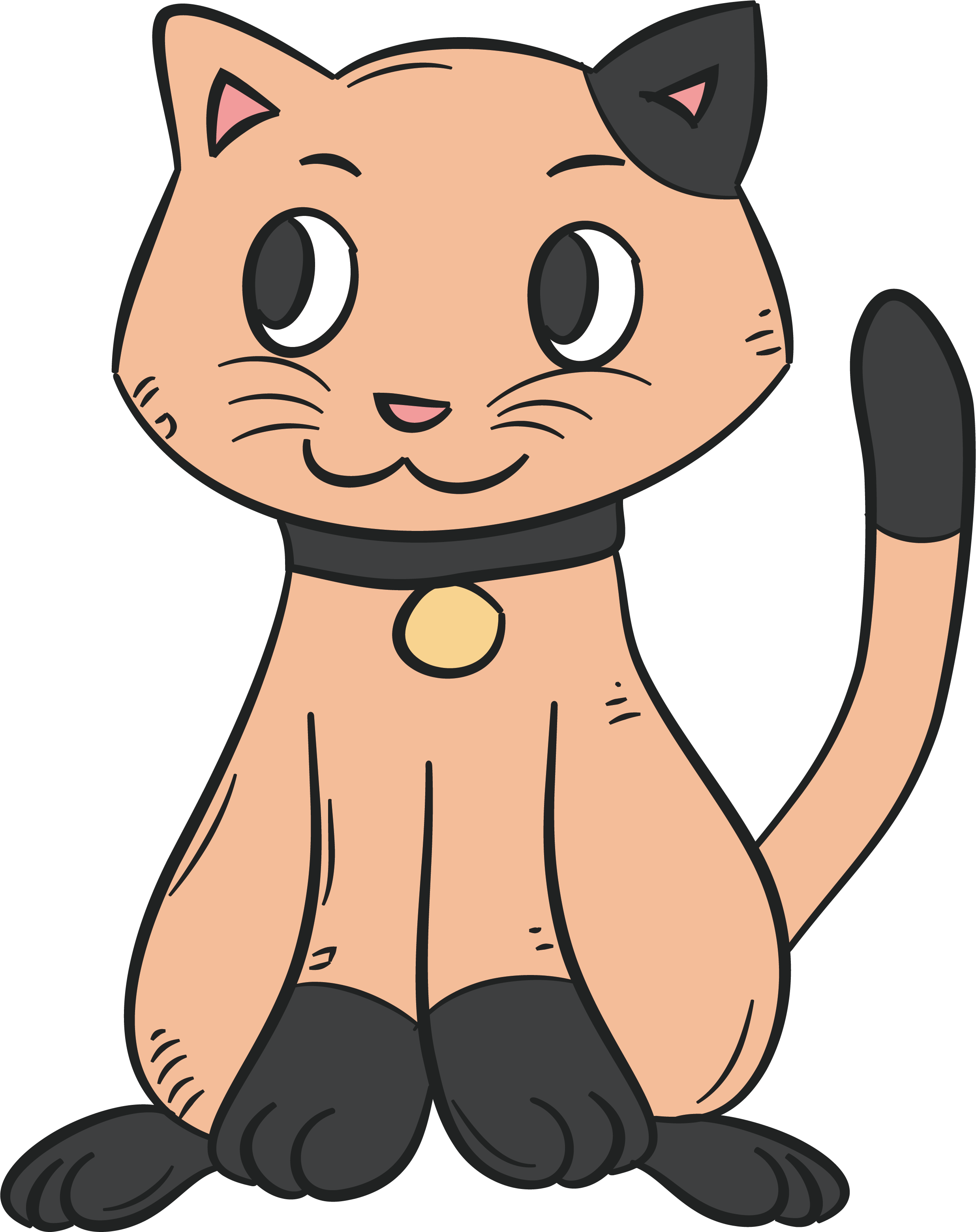 Charming Cartoon Cat.png PNG