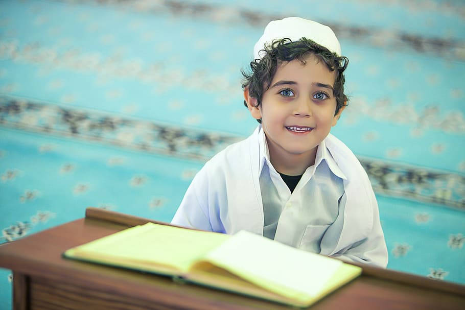 Charming Islamic Boy Eyes Background