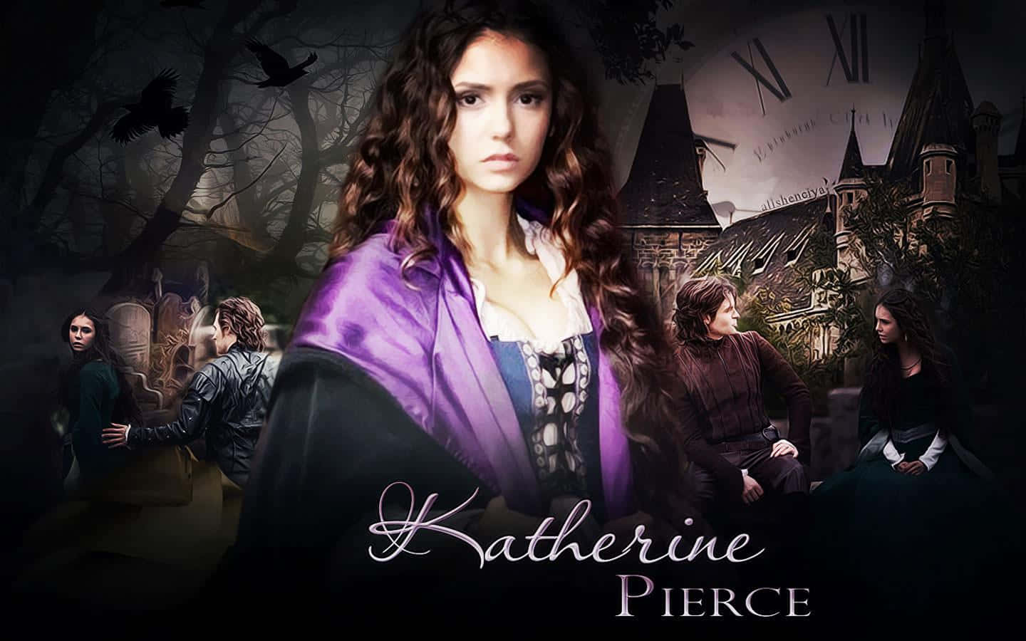 Charming Katherine Pierce From The Vampire Diaries Wallpaper