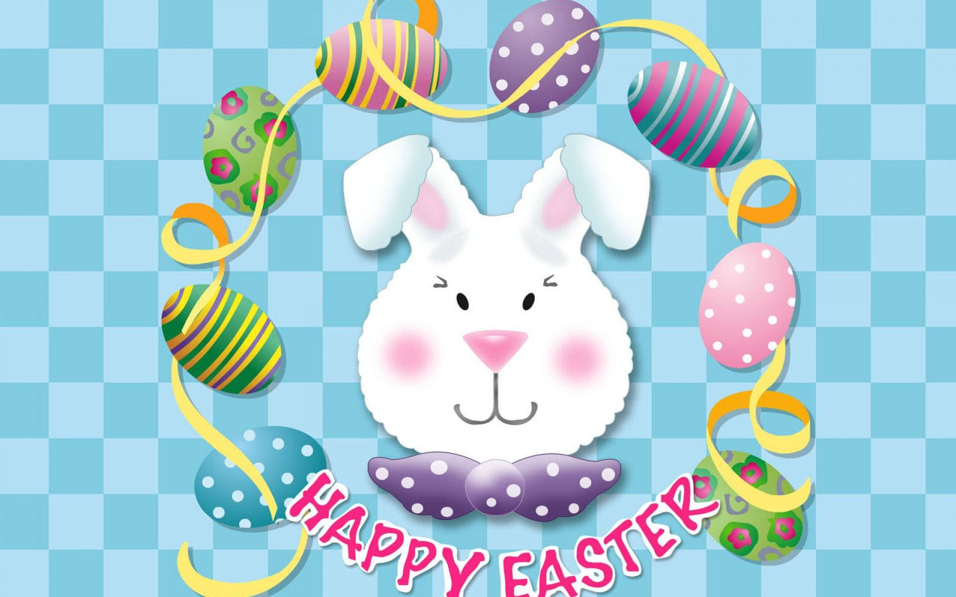 Download Charming Mr. Happy Easter Bunny Cartoon Wallpaper 