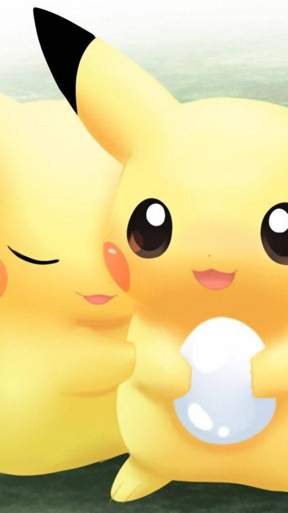 Charming Pikachu Pair Love Iphone Wallpaper