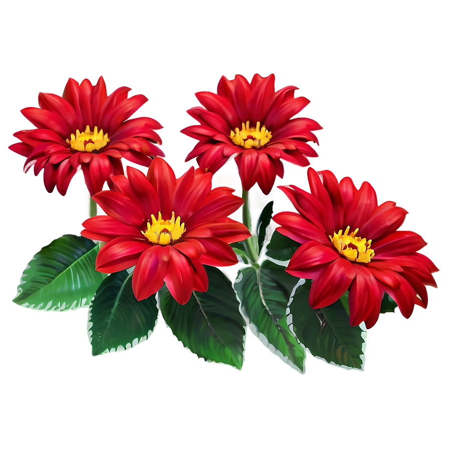 Charming Red Flowers Png Njn47 PNG