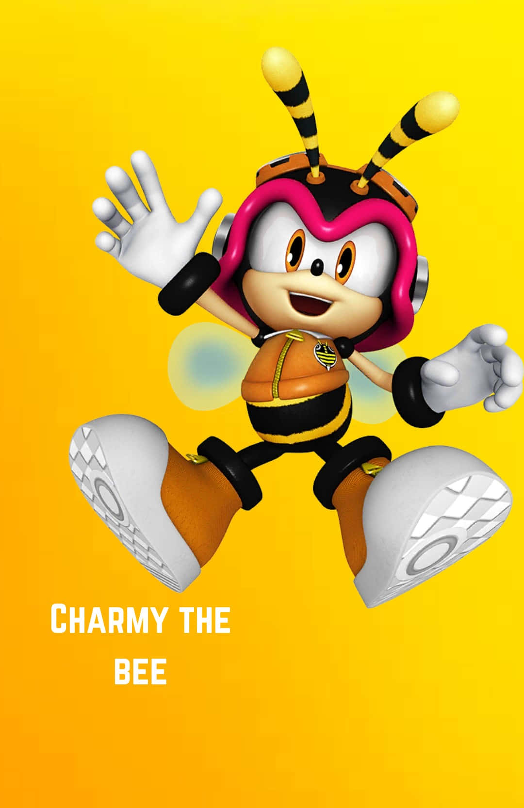 Energetic Charmy Bee in Action Wallpaper