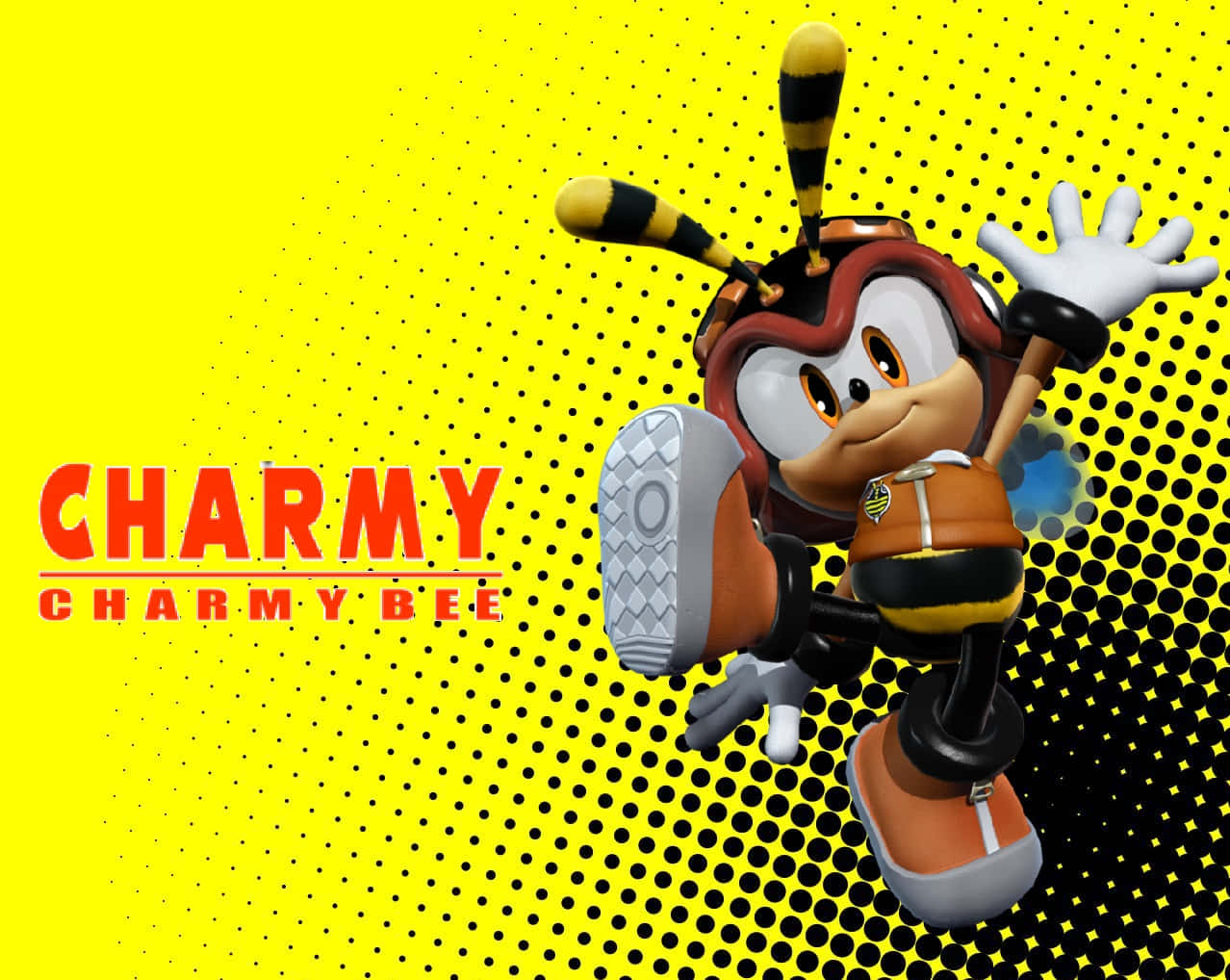 The Playful Charmy Bee in Action Wallpaper