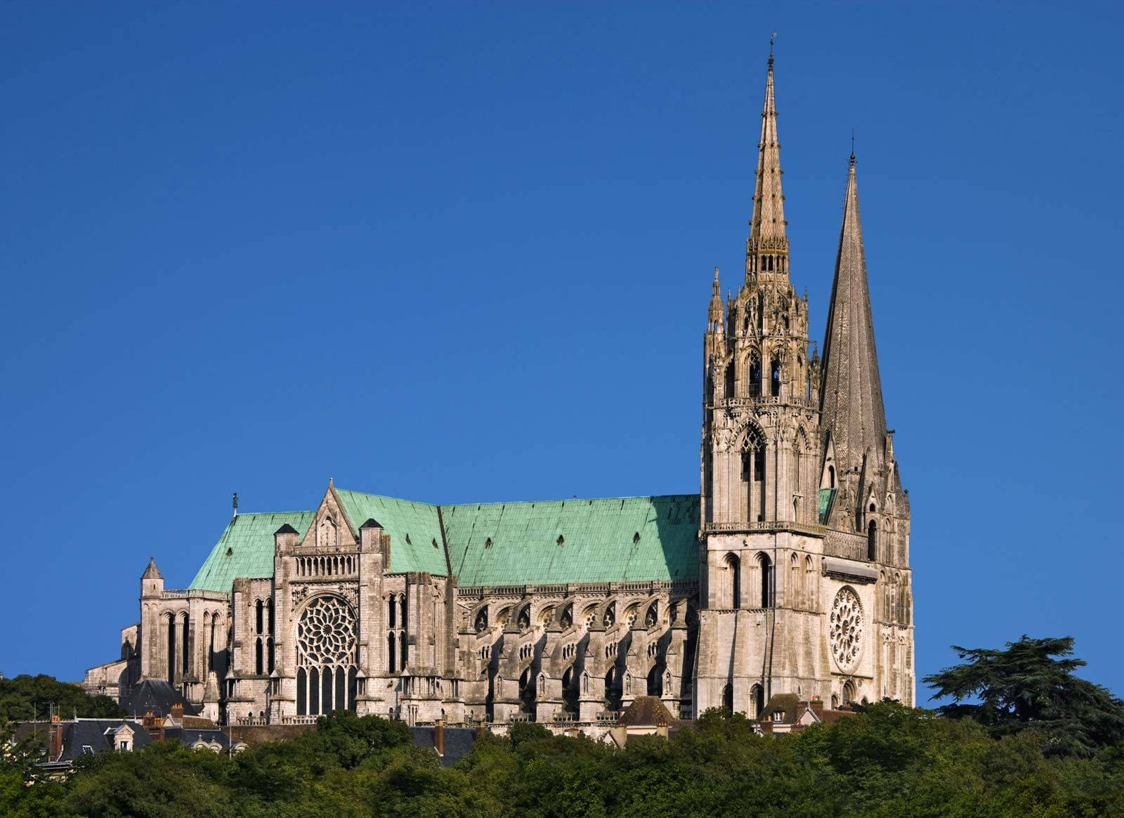 Chartres Cathedral Stands Out Wallpaper