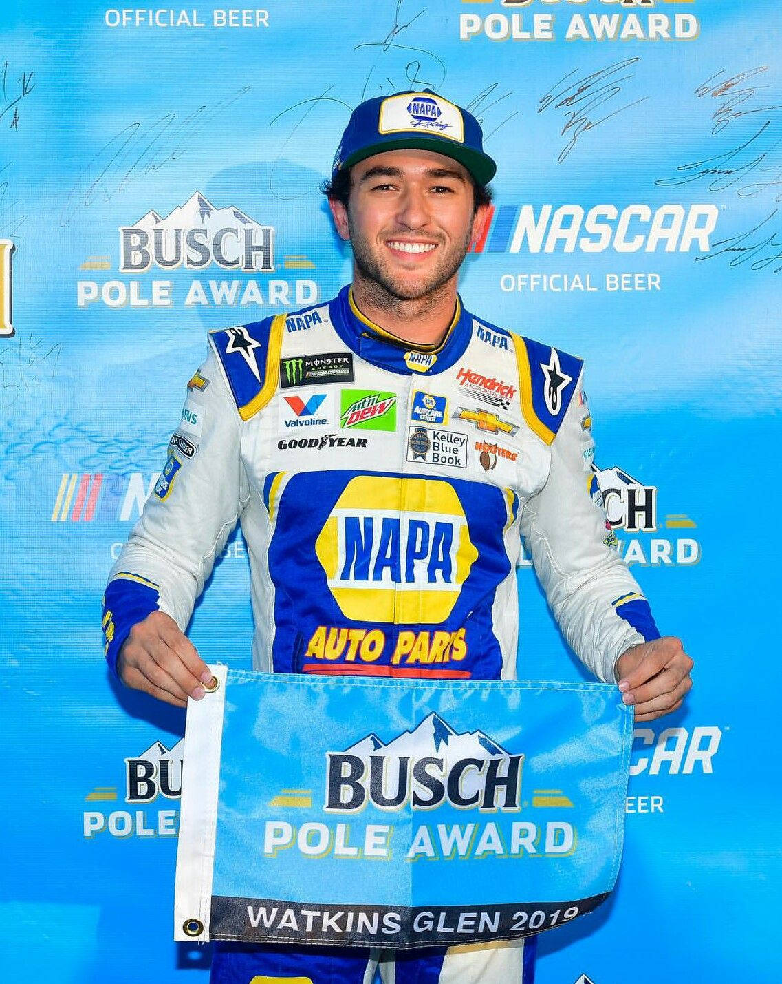 Chase Elliot During Busch Pole Awards Wallpaper