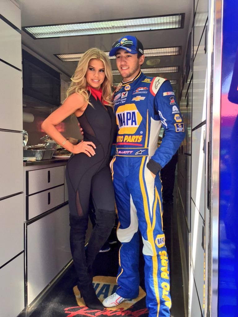 Chase Elliot With A Woman Wallpaper