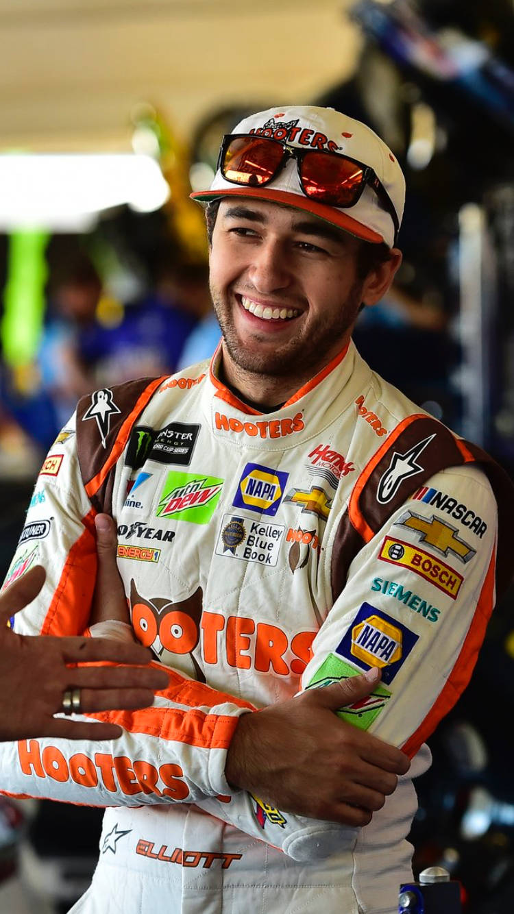 Chase Elliot With Bright Smile Wallpaper