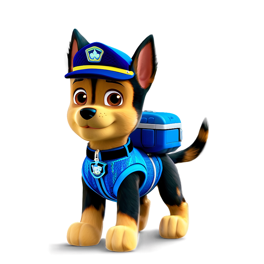 Chase In Action Paw Patrol Png 05252024 PNG