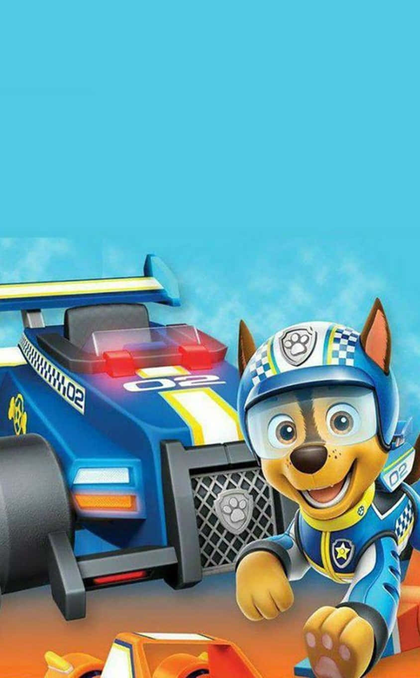 Billede forfølg den tyske schæferhund fra den populære børne-tv-serie, PAW Patrol. Wallpaper
