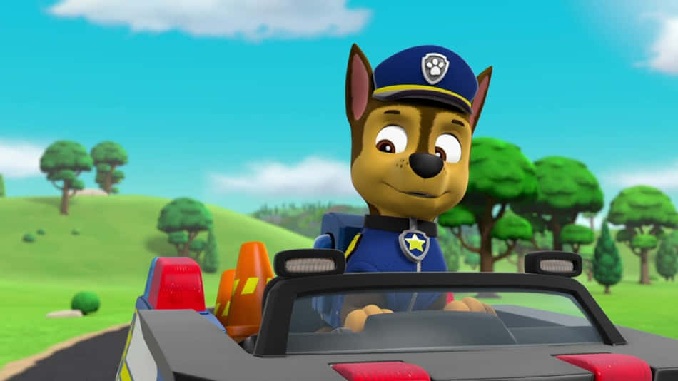Get ready to save the day with Chase from PAW Patrol! Wallpaper