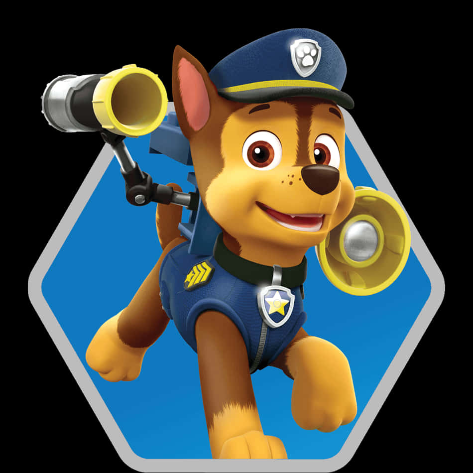 Chase of Paw Patrol ready to take on the mission! Wallpaper