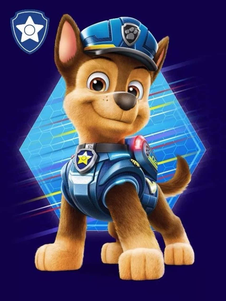 Chase Paw Patrol Traffic Cop Dog Poster Wallpaper