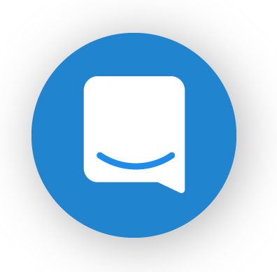 Chat Box Icon Blue Background PNG