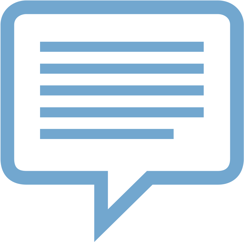 Chat Icon Blue Bubble PNG