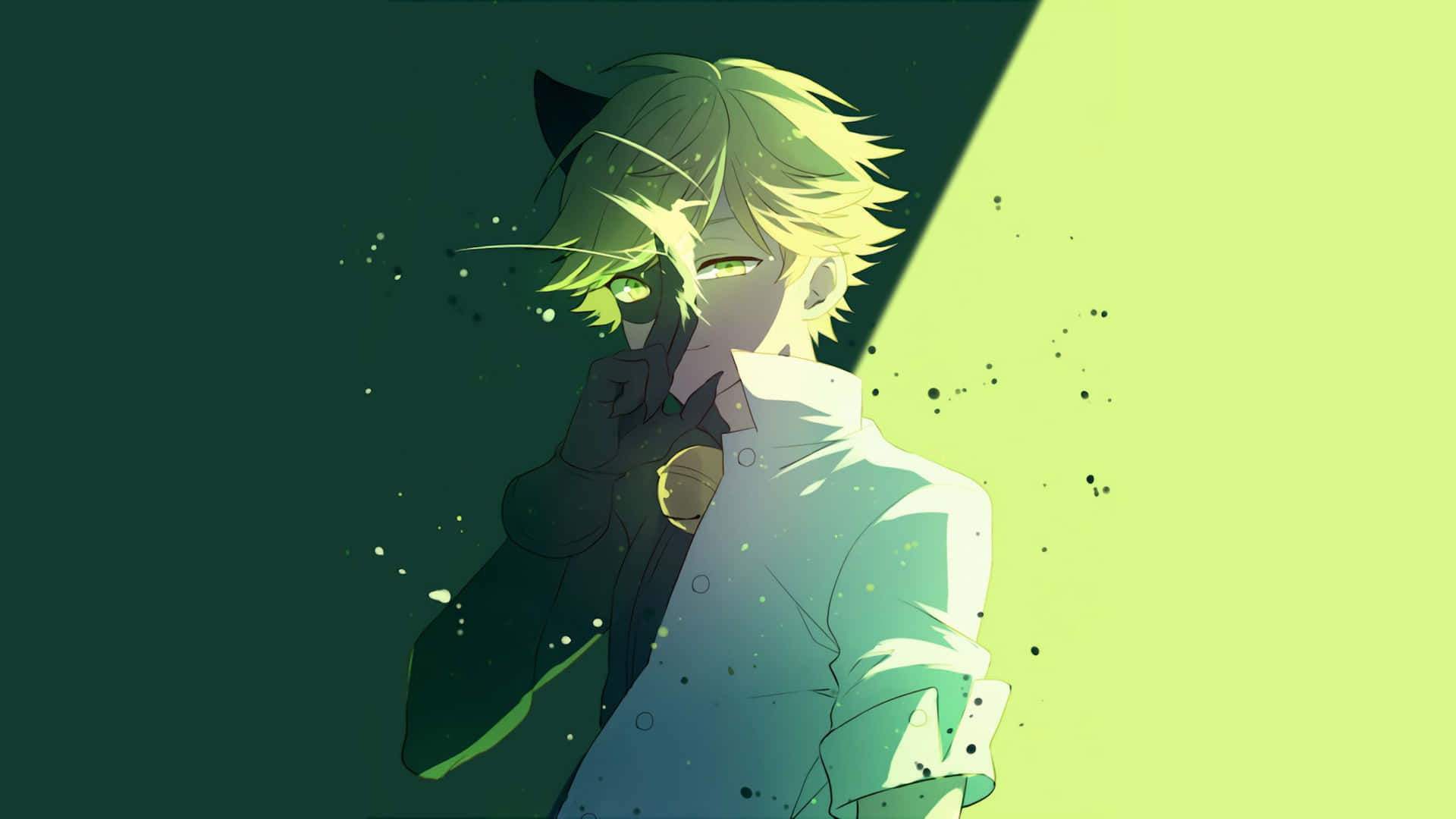 A Character With A Green Background And A Yellow Shirt Wallpaper