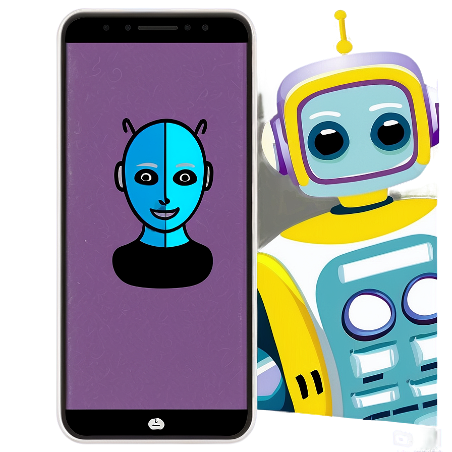 Chatbot On Smartphone Png 06202024 PNG