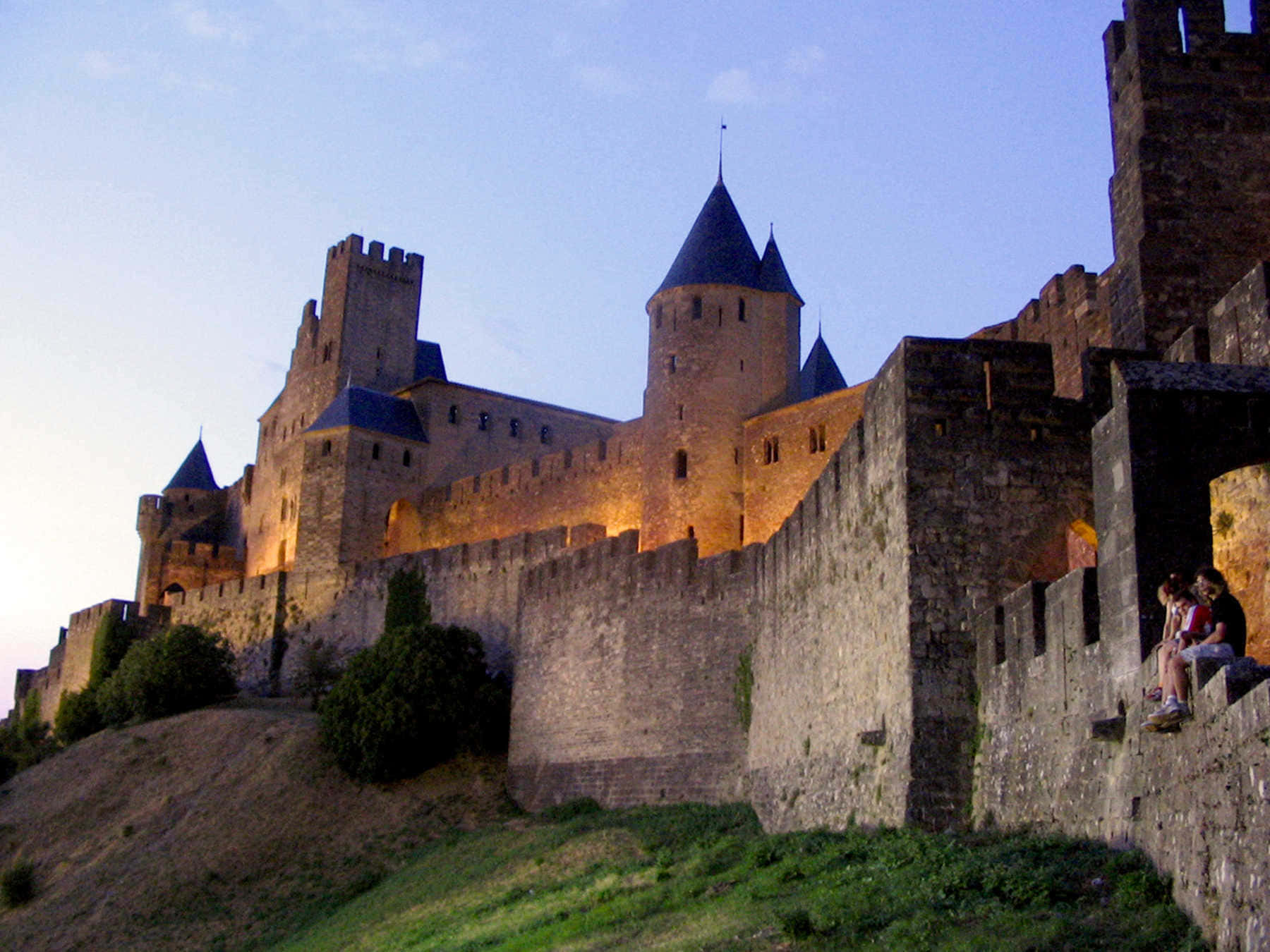 Chateau Comtal In Carcassonne With Lights Picture