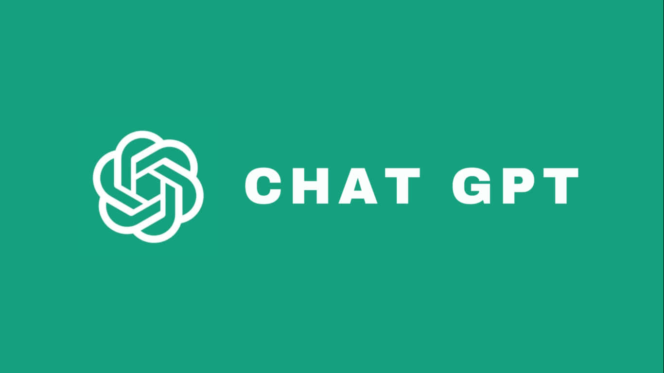 Chattgpt-logotyp På En Grön Bakgrund Wallpaper