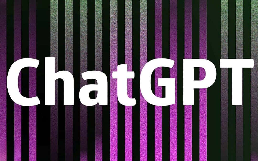Chatgpt Logo With Purple And Black Stripes Wallpaper