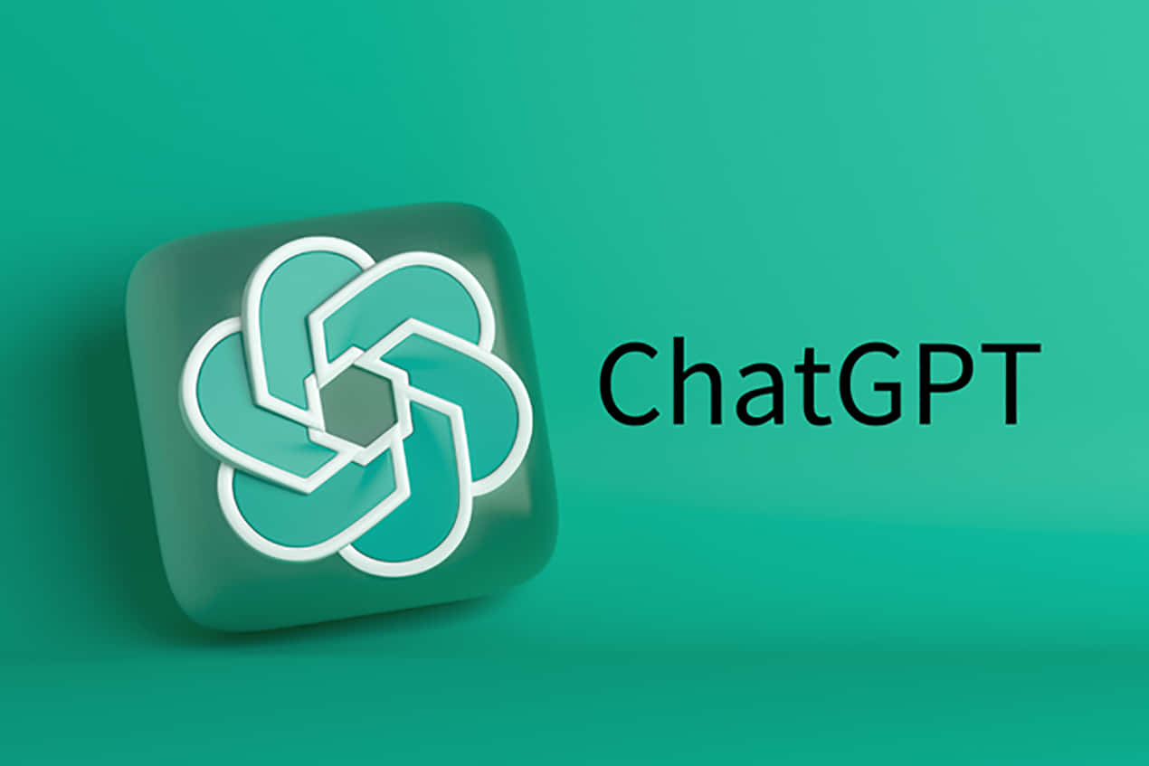 Chatgpt Logo On A Green Background Wallpaper