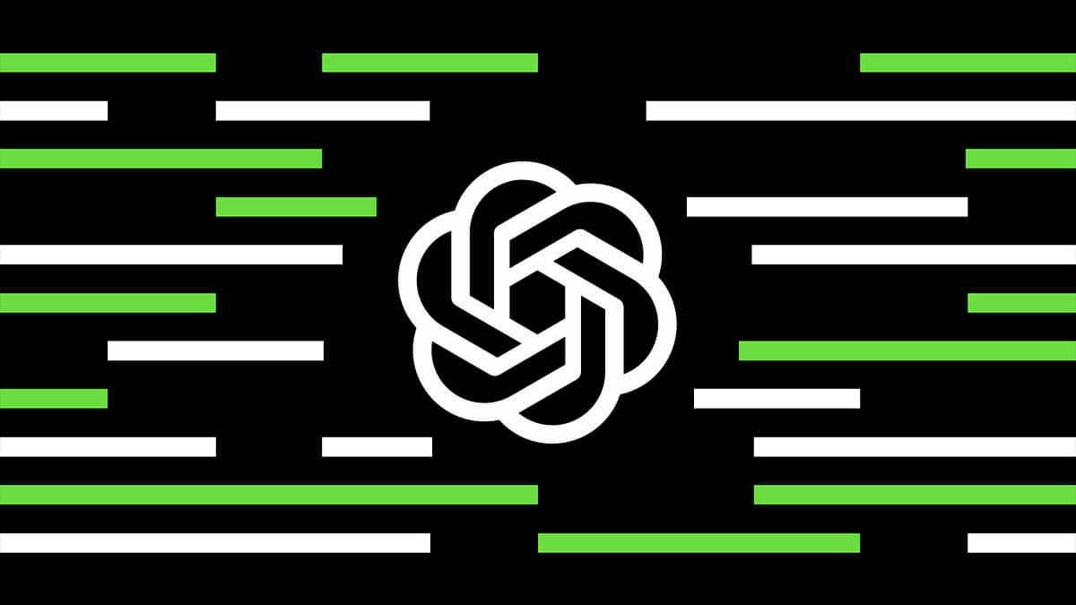 A Green And White Logo With A Knot In The Middle Wallpaper
