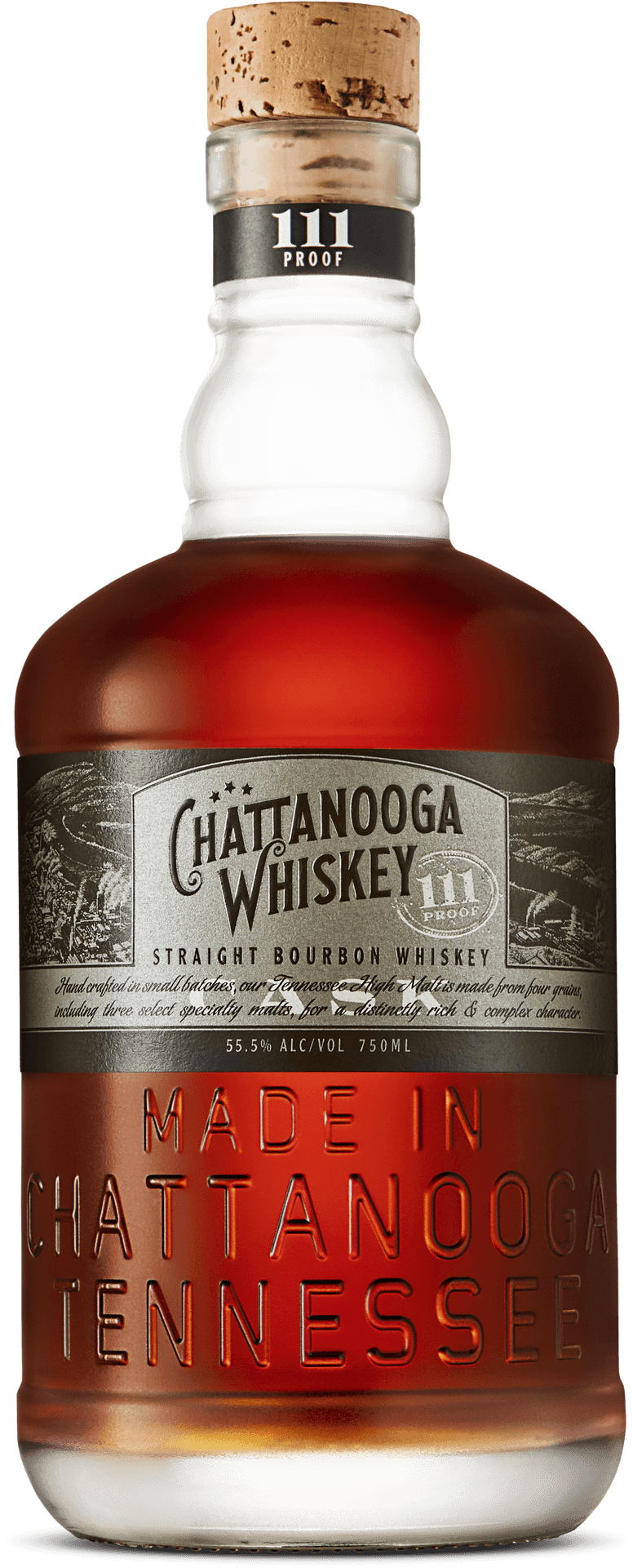 Chattanooga Whiskey111 Proof Bottle PNG