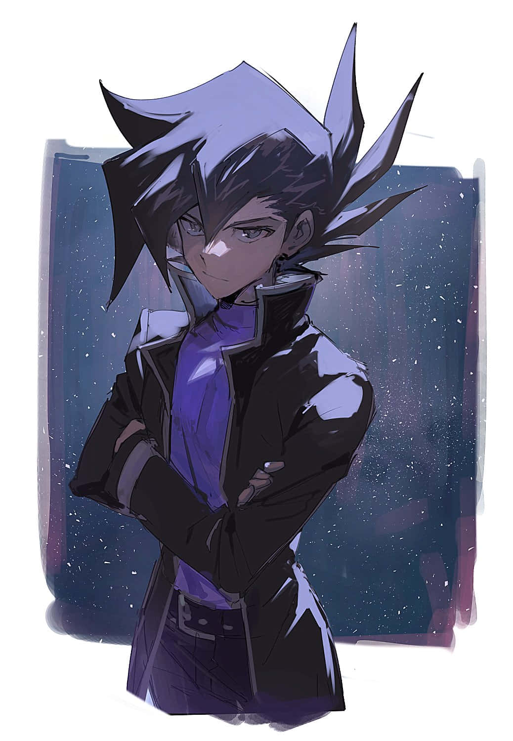 Caption: Chazz Princeton Smirking with a Duel Disk Wallpaper