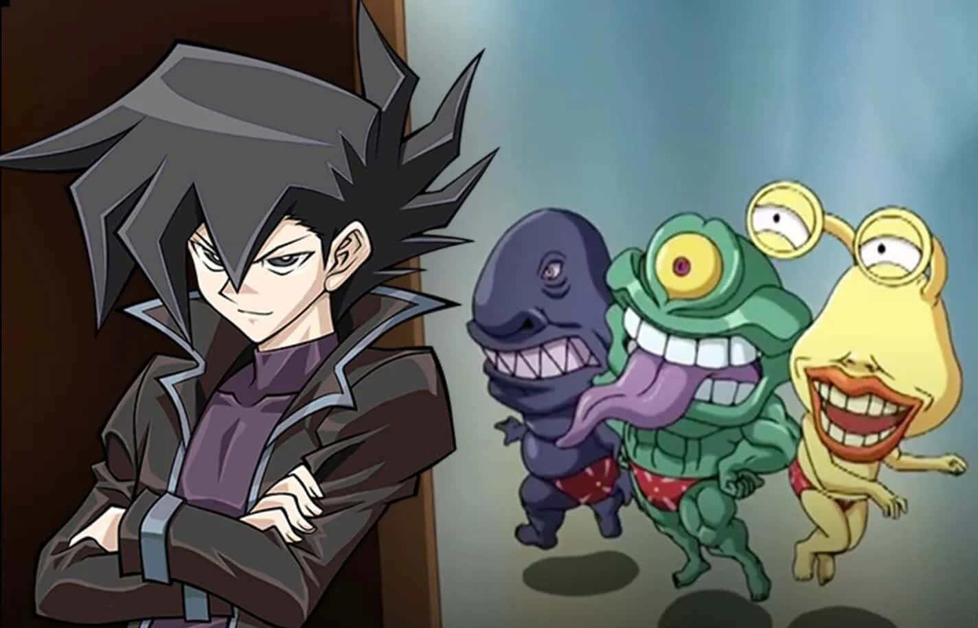 Chazz Princeton Posing With Duel Disk Wallpaper