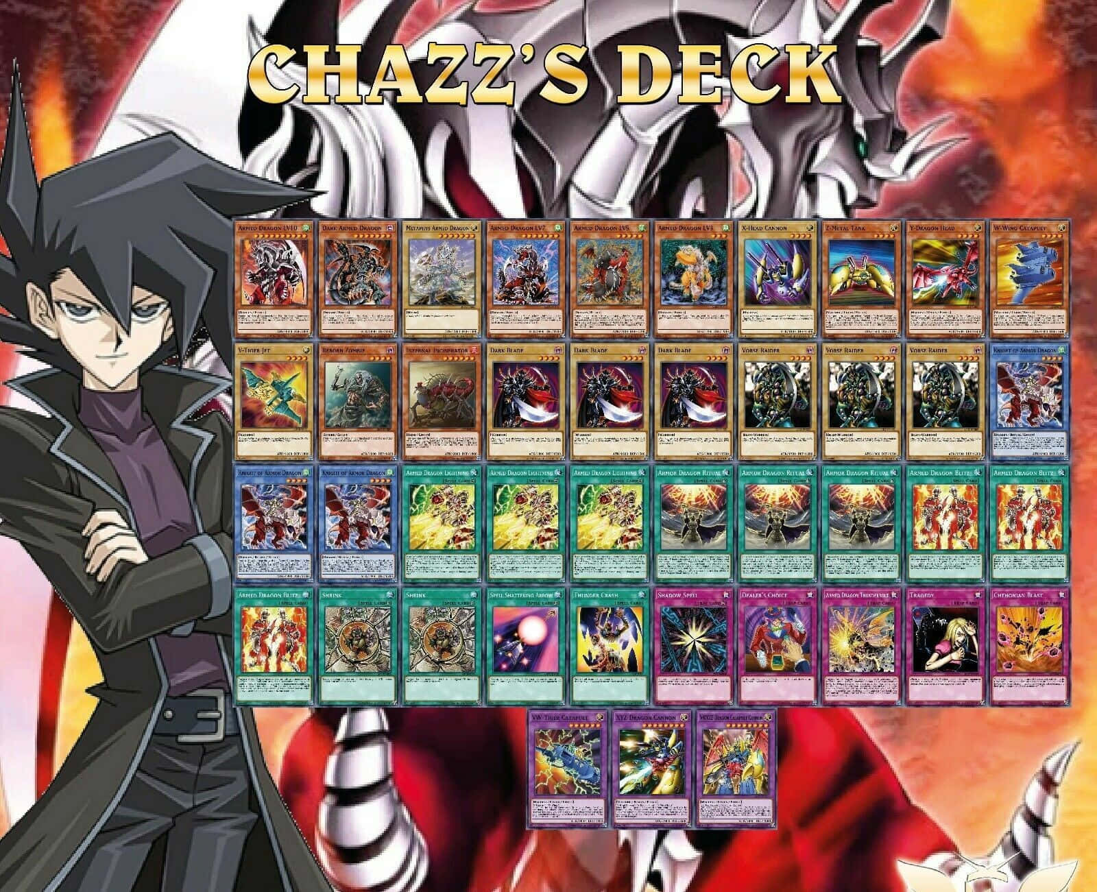 Chazz Princeton from Yu-Gi-Oh! GX posing with his duel disk Wallpaper