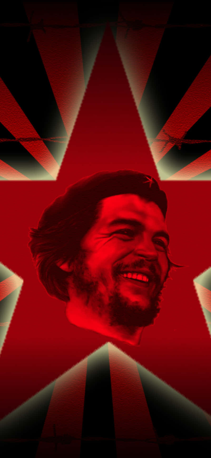 Che Guevara Red Tribute Art Wallpaper