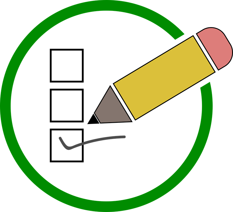 Checkbox Selection Graphic PNG — A yellow pencil with pink eraser and green circular arrow on black background.