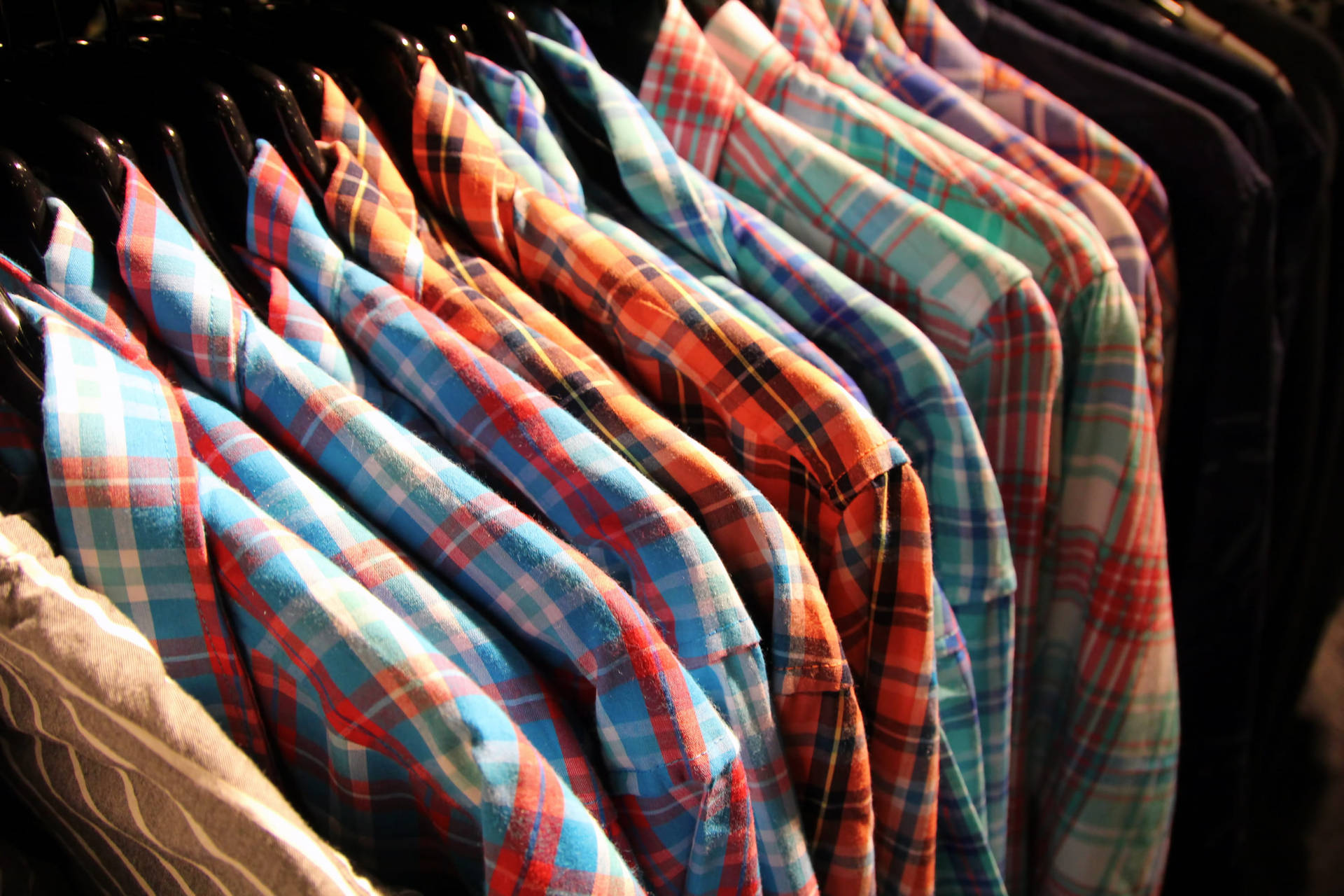 Checkered Clothes Background