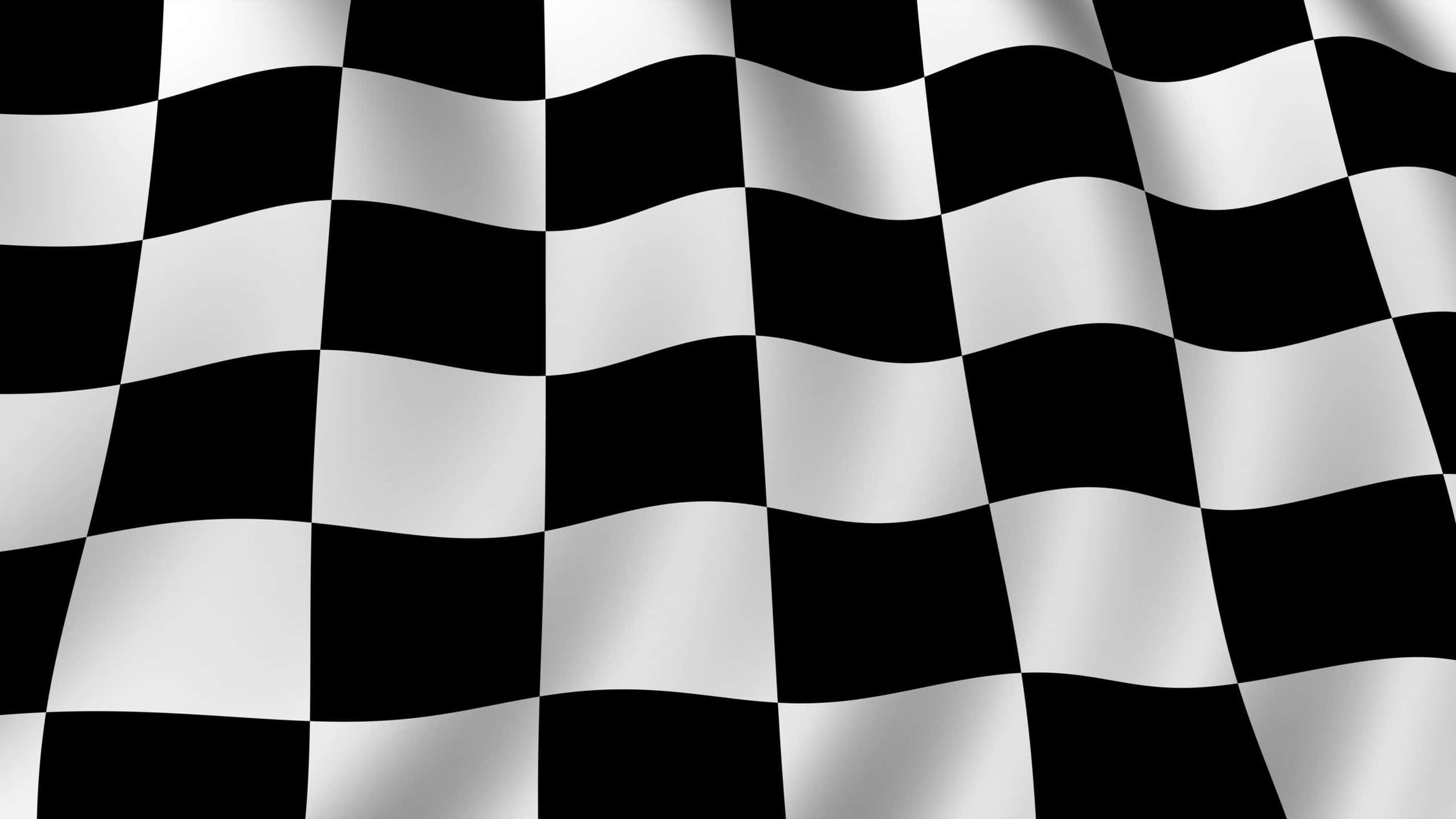 Cross the finishing line with a checkered flag