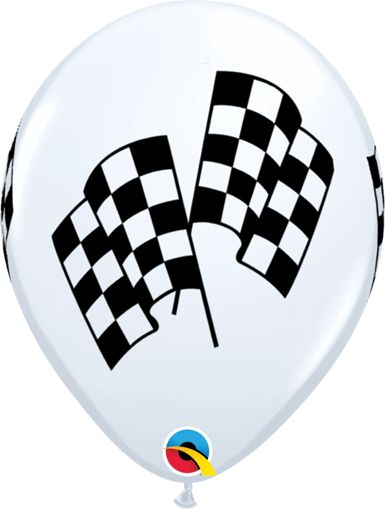 Checkered Flag Balloon Design PNG